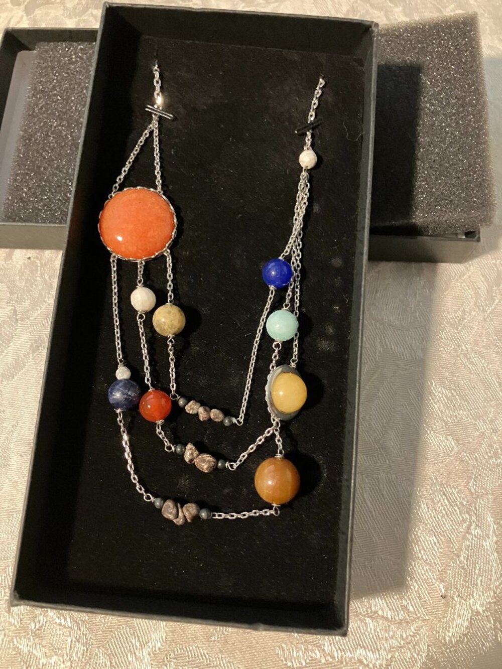 ThinkGeek solar necklace